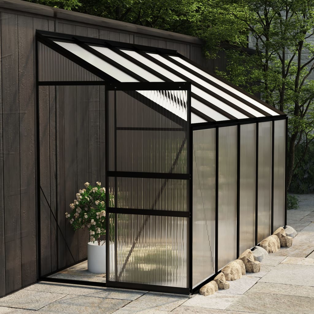 Berkfield Greenhouse Anthracite Aluminium 6.5 m�__