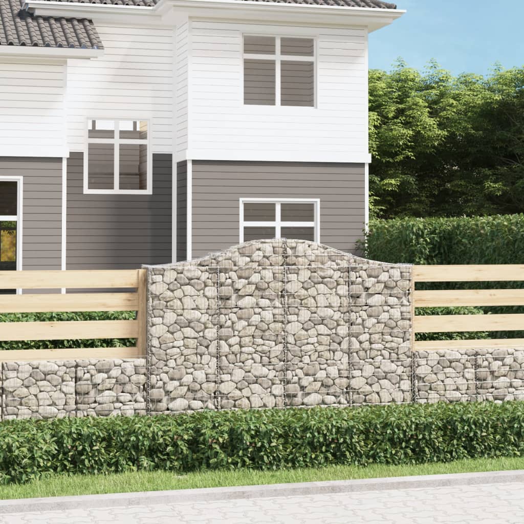Berkfield Arched Gabion Baskets 12 pcs 200x30x140/160 cm Galvanised Iron