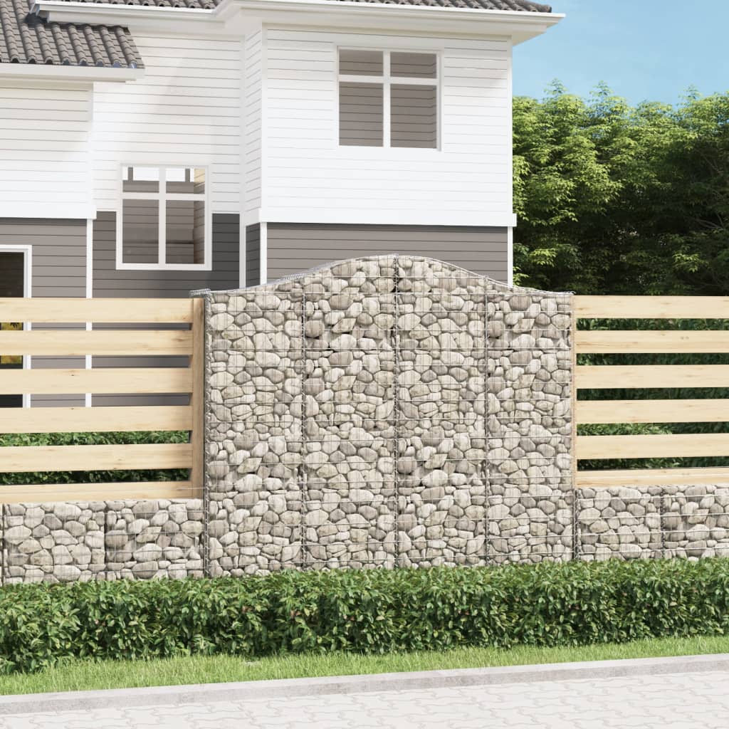 Berkfield Arched Gabion Baskets 25 pcs 200x50x180/200 cm Galvanised Iron