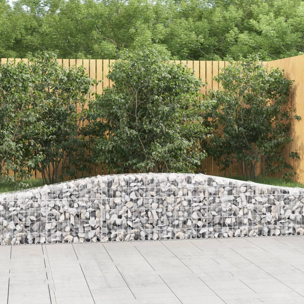 Berkfield Arched Gabion Baskets 9 pcs 400x30x40/60 cm Galvanised Iron