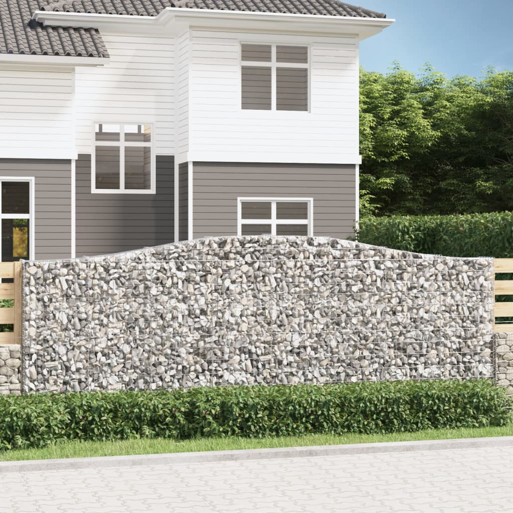 Berkfield Arched Gabion Baskets 6 pcs 400x30x140/160 cm Galvanised Iron