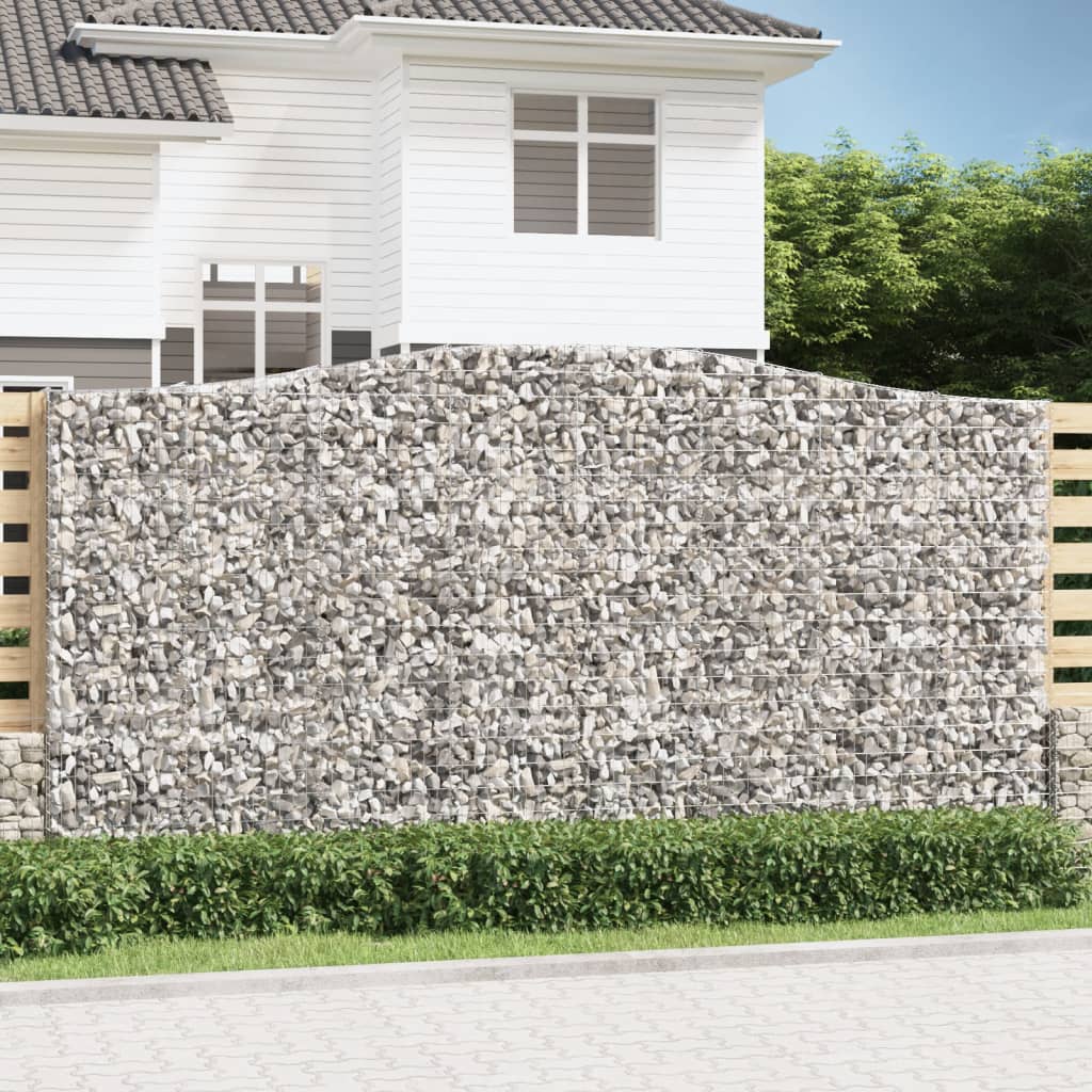 Berkfield Arched Gabion Baskets 25 pcs 400x50x200/220 cm Galvanised Iron