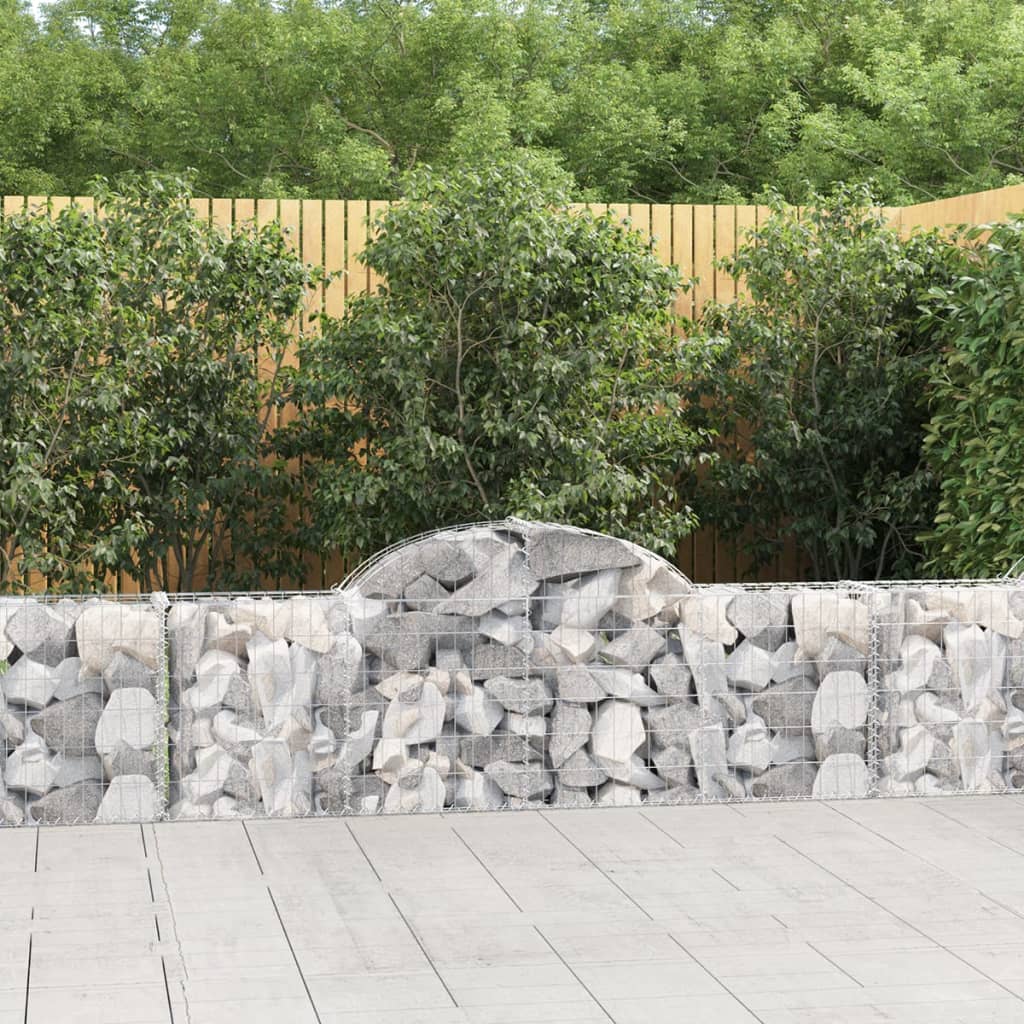 Berkfield Arched Gabion Baskets 50 pcs 200x30x60/80 cm Galvanised Iron