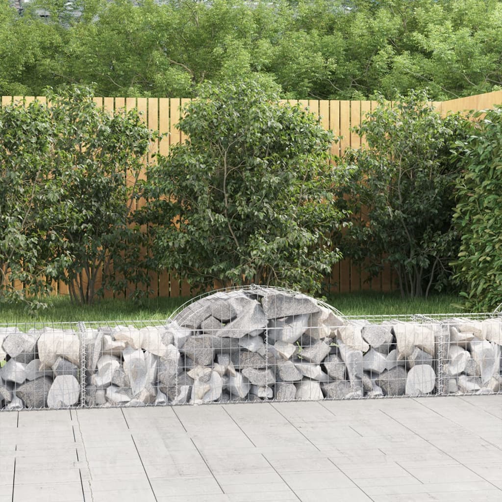 Berkfield Arched Gabion Baskets 18 pcs 200x50x40/60 cm Galvanised Iron