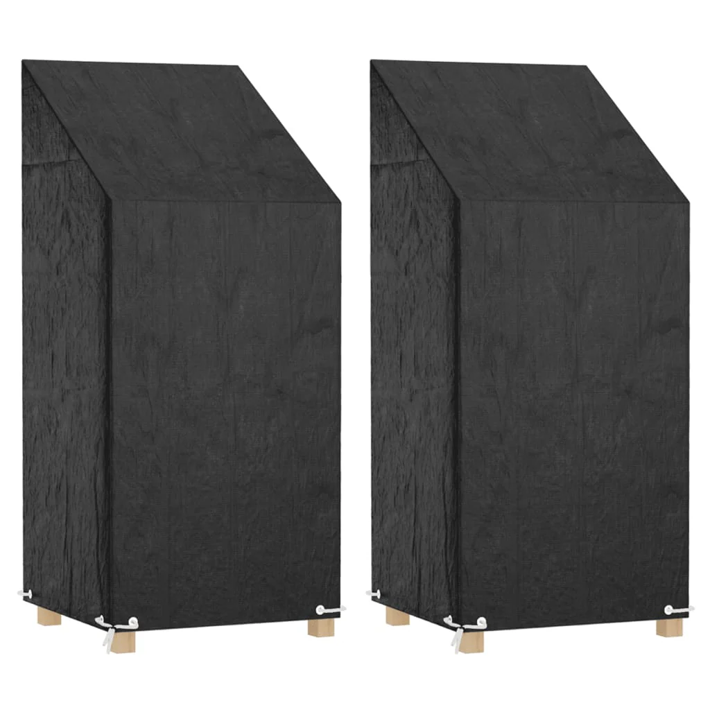 Berkfield Garden Chair Covers 2 pcs 8 Eyelets 65x65x110/150 cm Polyethylene