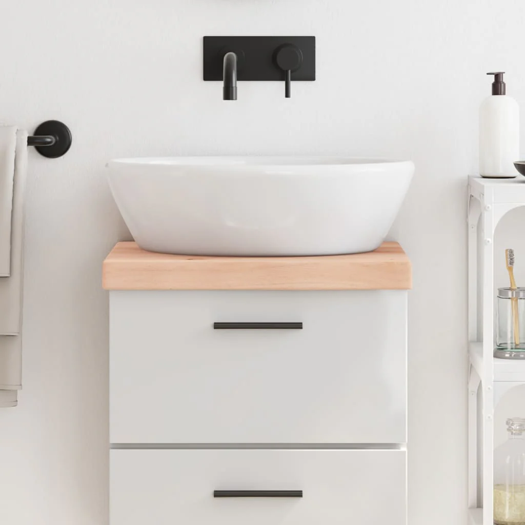 Berkfield Bathroom Countertop 40x30x6 cm Untreated Solid Wood