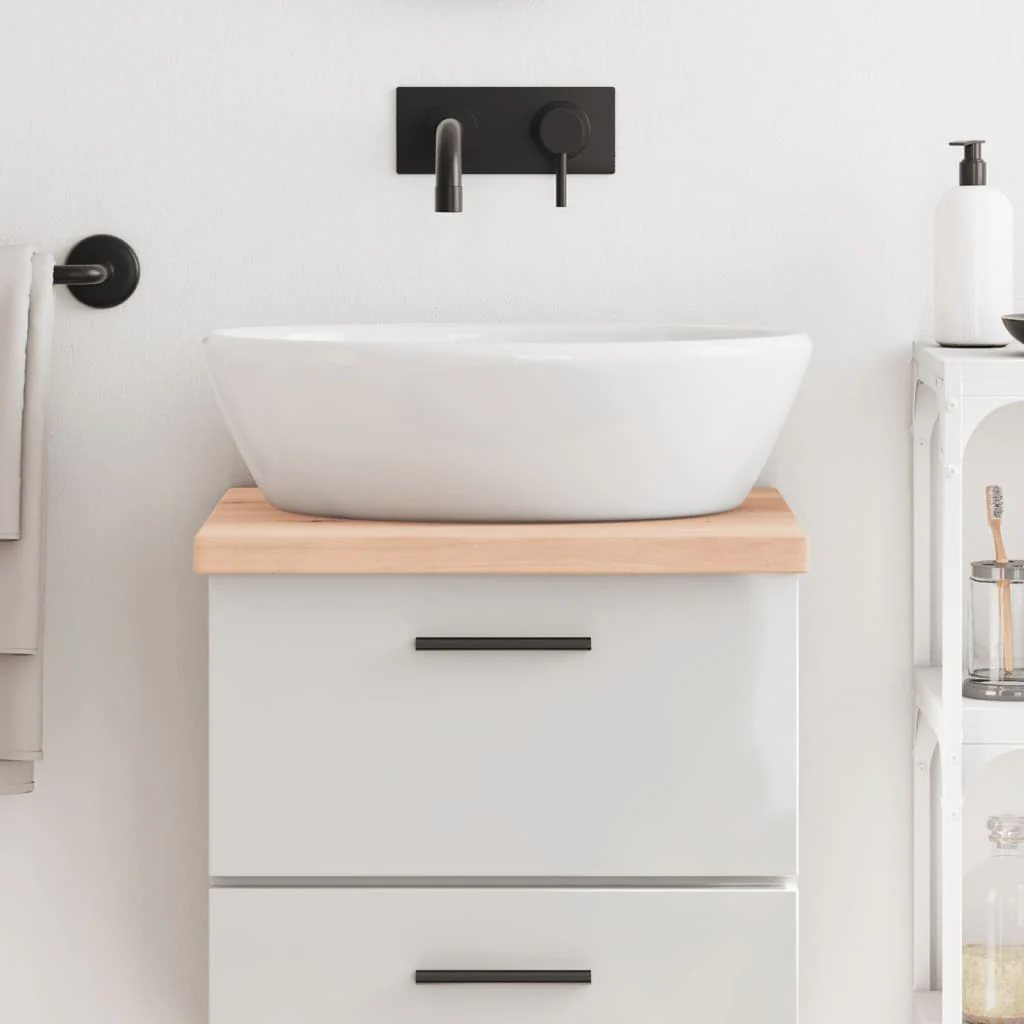 Berkfield Bathroom Countertop 40x50x4 cm Untreated Solid Wood