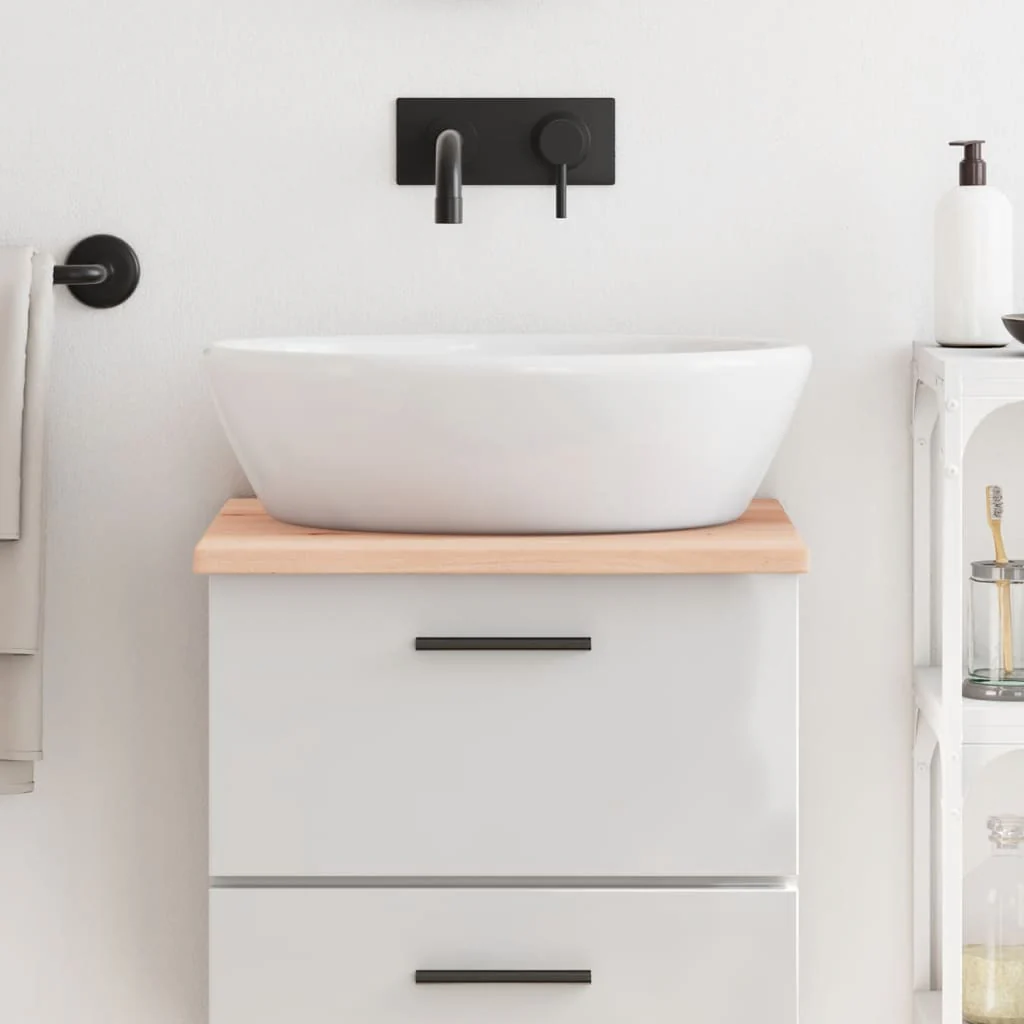 Berkfield Bathroom Countertop 40x60x2 cm Untreated Solid Wood