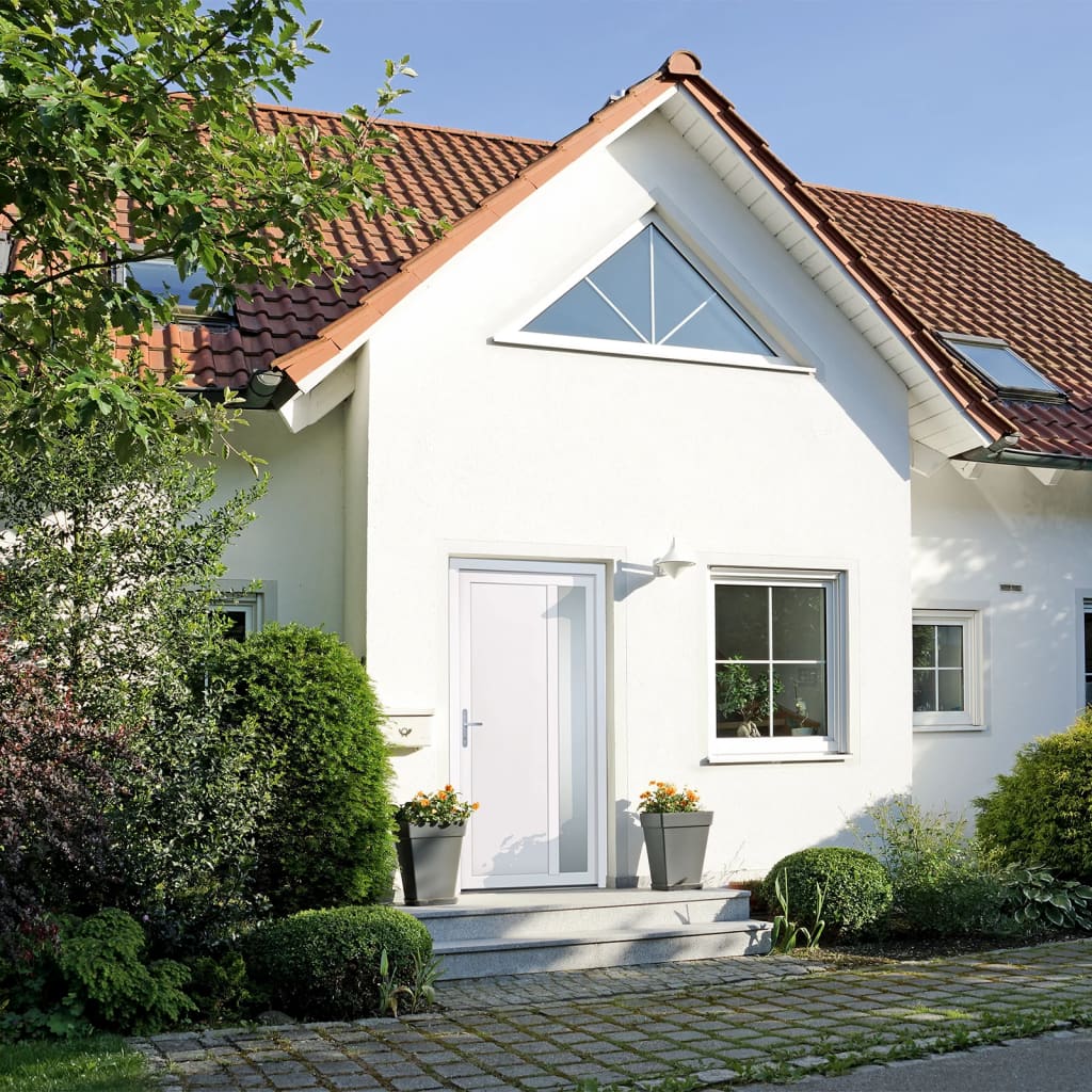 Berkfield Front Door White 98x208 cm PVC