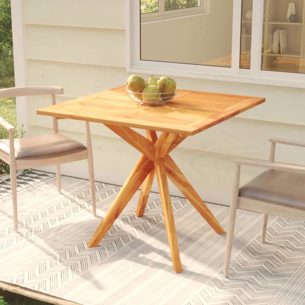 Berkfield Garden Table 85x85x75 cm Solid Wood Acacia