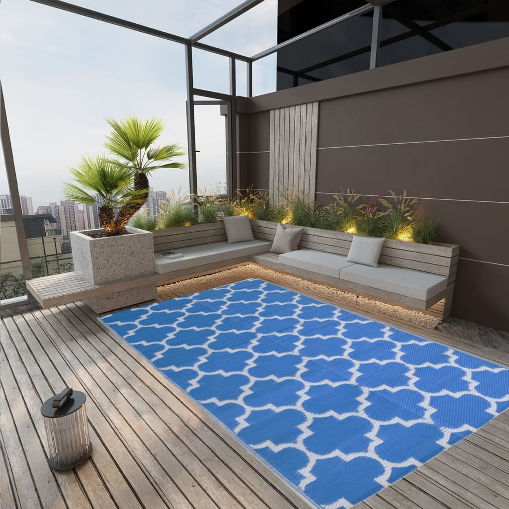 Berkfield Outdoor Rug Blue 190x290 cm PP