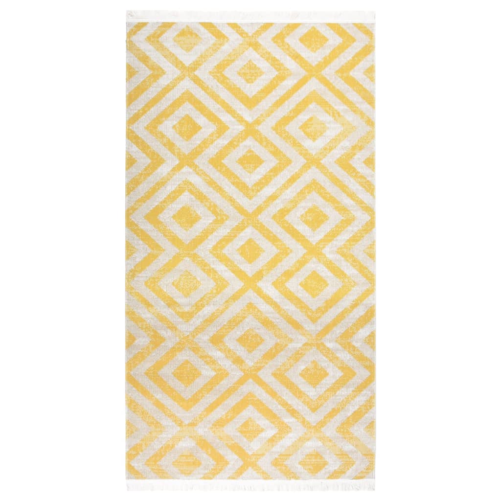 Berkfield Outdoor Rug Flatweave 80x150 cm Yellow and Beige