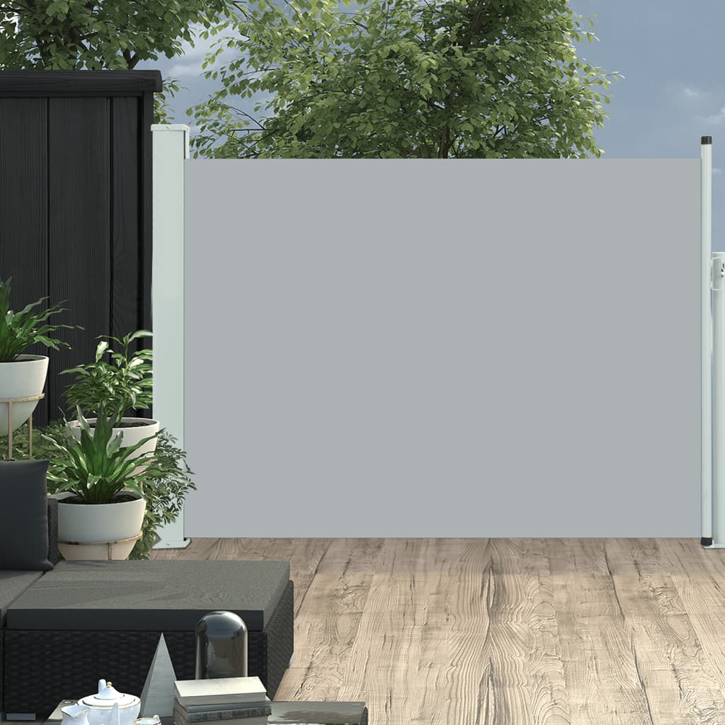 Berkfield Patio Retractable Side Awning 117x500 cm Grey