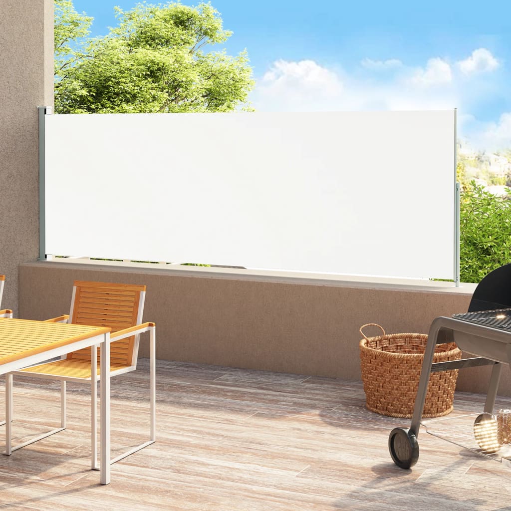 Berkfield Patio Retractable Side Awning 220x500 cm Grey