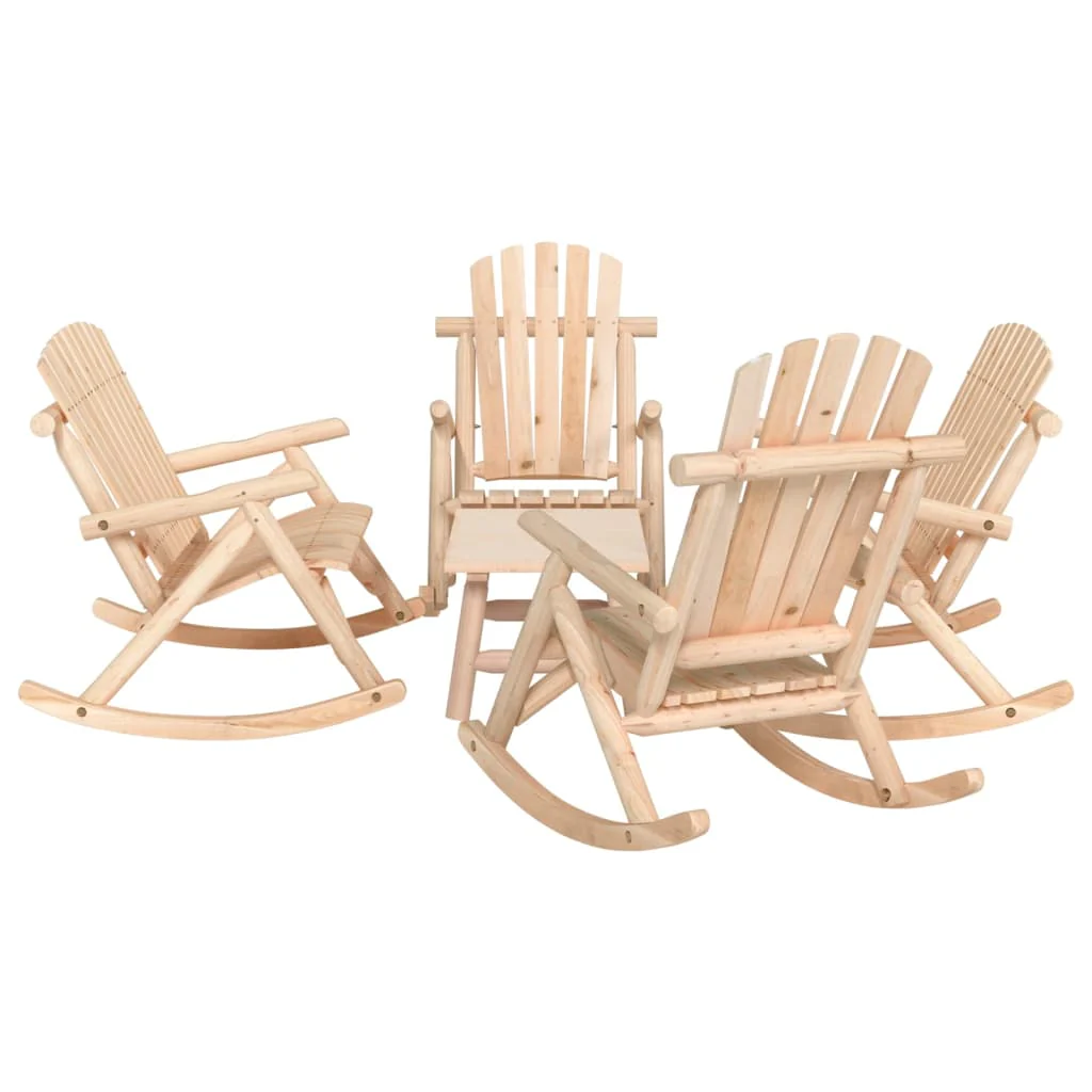 Berkfield 5 Piece Garden Lounge Set Solid Wood Spruce