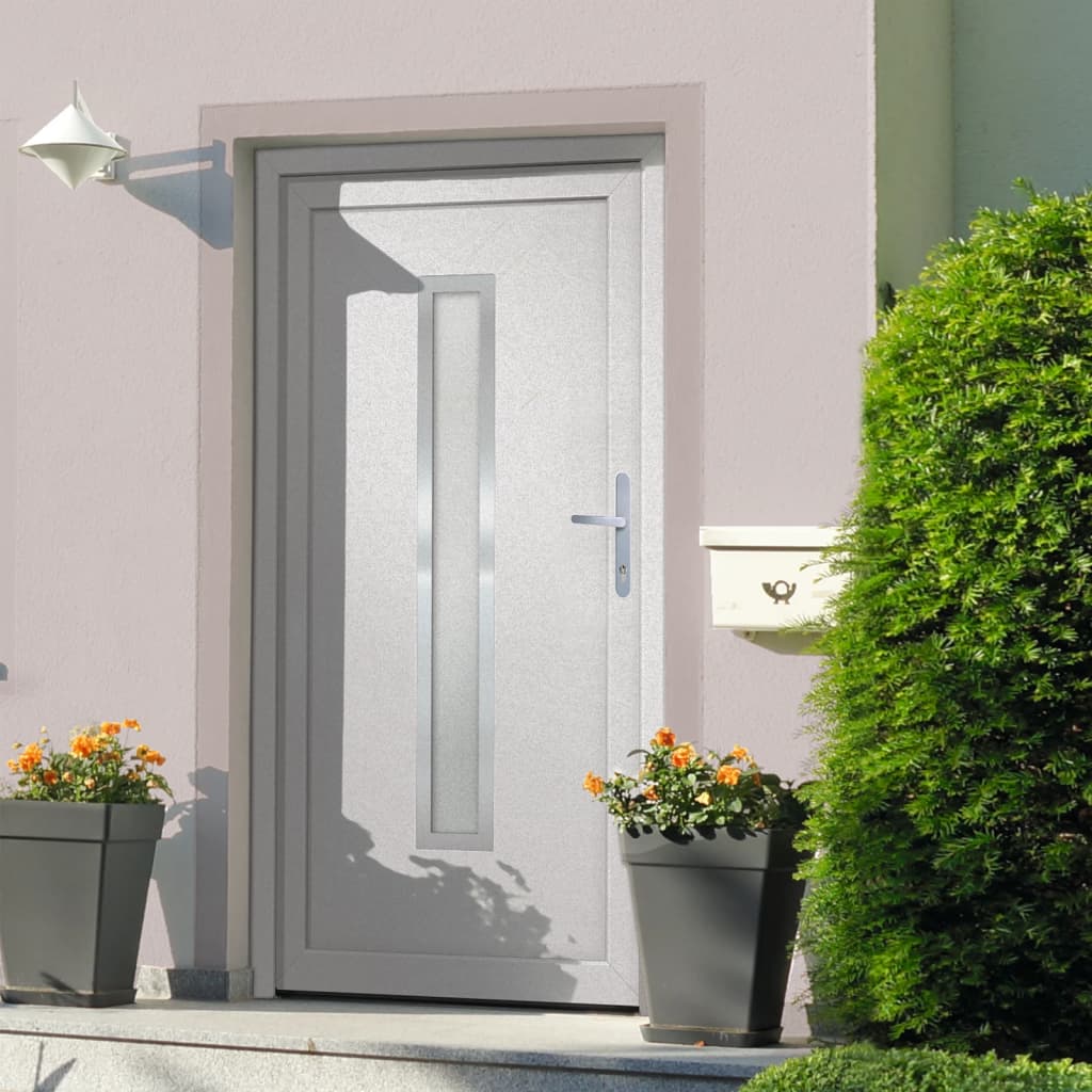 Berkfield Front Door White 88x200 cm PVC