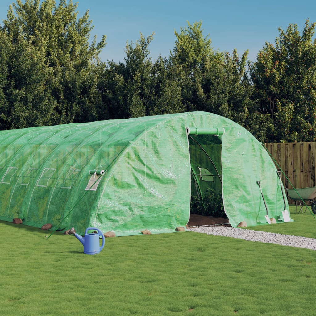 Berkfield Greenhouse with Steel Frame Green 30 m�__ 6x5x2.3 m