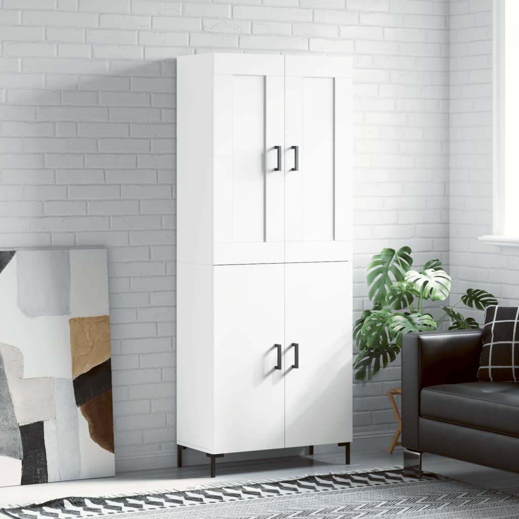 Berkfield Highboard White 69.5x34x180 cm Engineered Wood