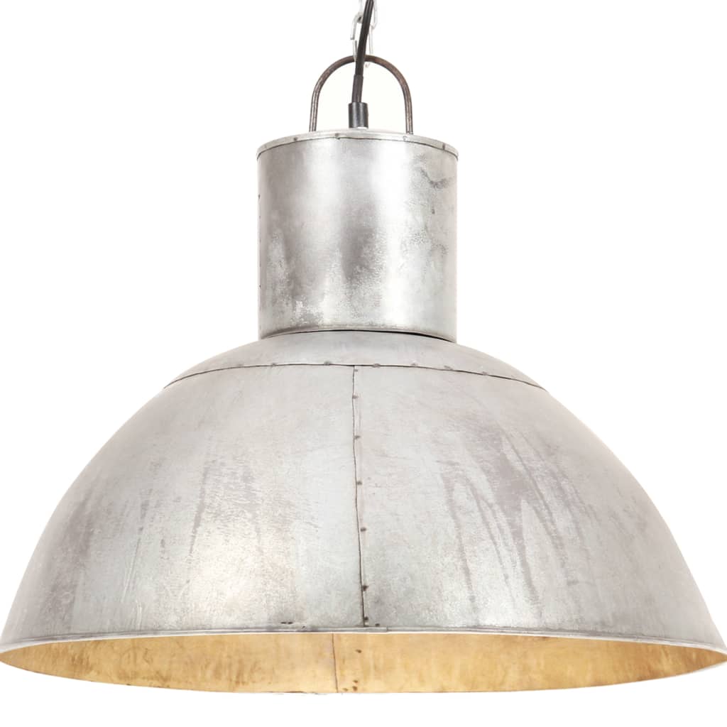 Berkfield Hanging Lamp 25 W Silver Round 48 cm E27