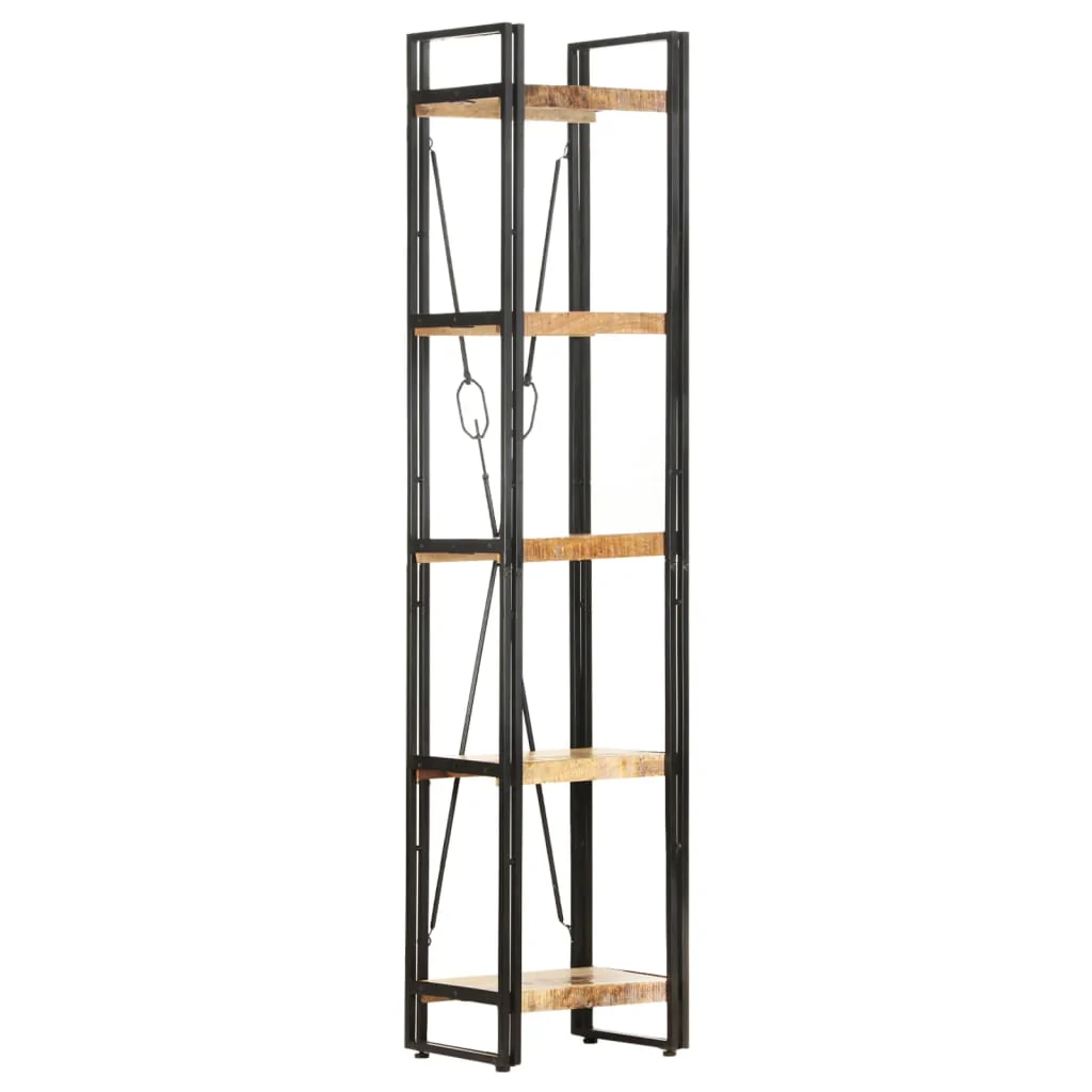 Berkfield 5-Tier Bookcase 39x30x180 cm Solid Mango Wood