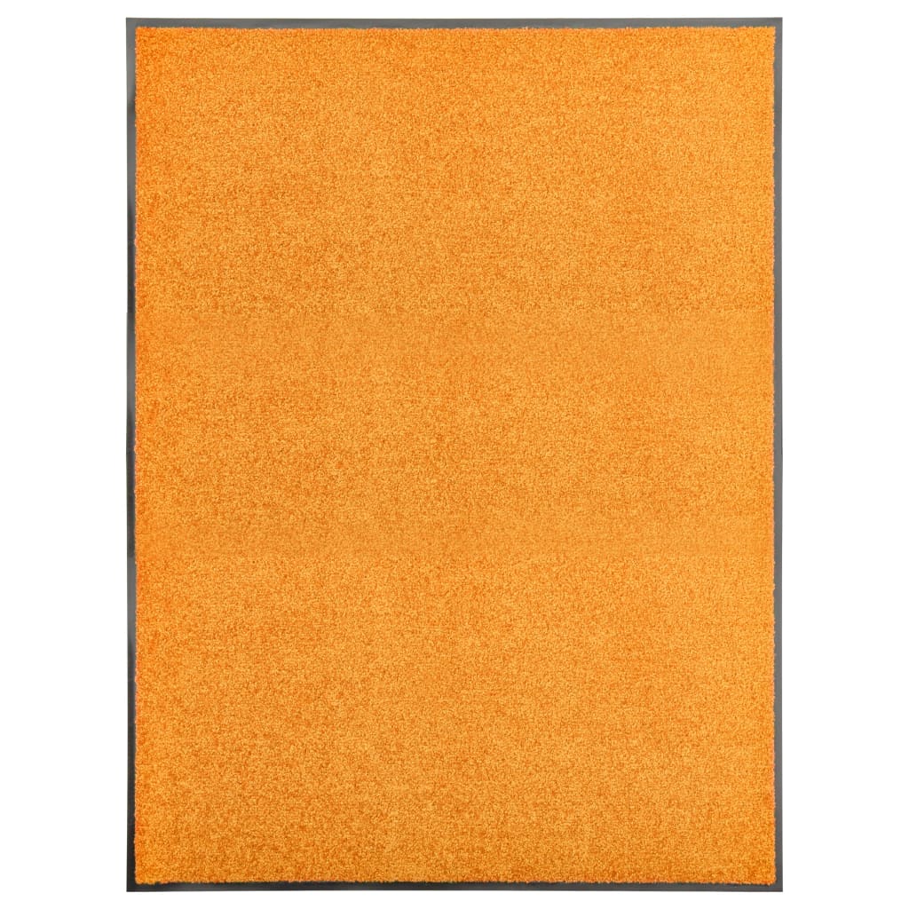Berkfield Doormat Washable Orange 90x120 cm