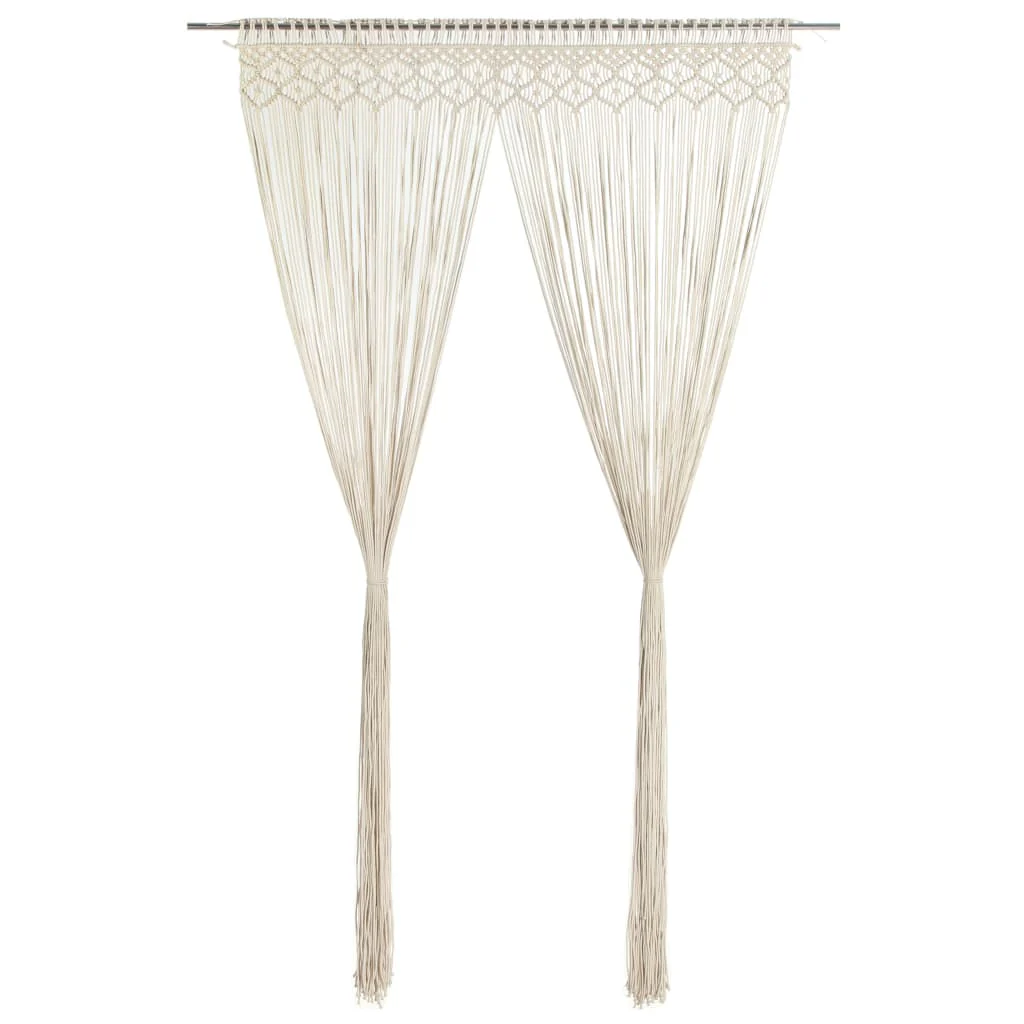 Berkfield Macrame Curtain 140x240 cm Cotton