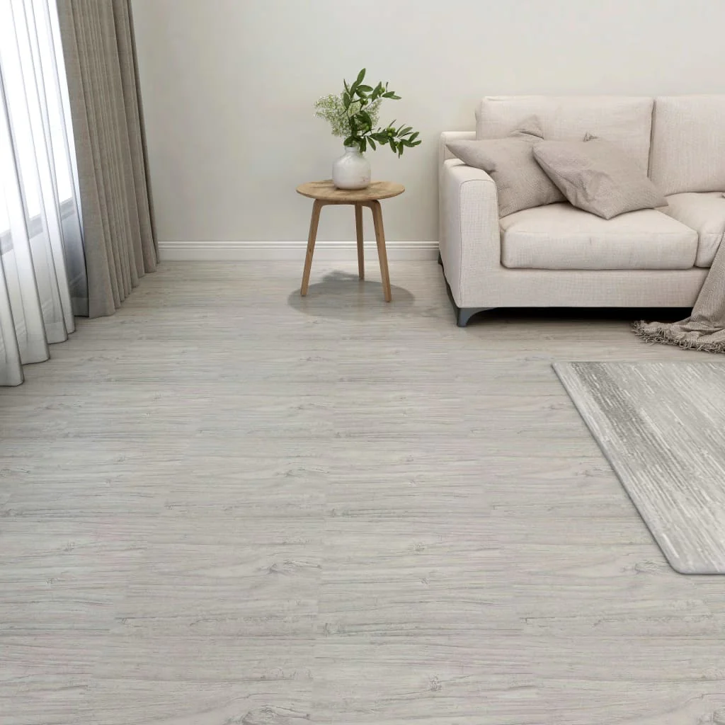 Berkfield Self-adhesive Flooring Planks 55 pcs PVC 5.11 m�__ Light Grey