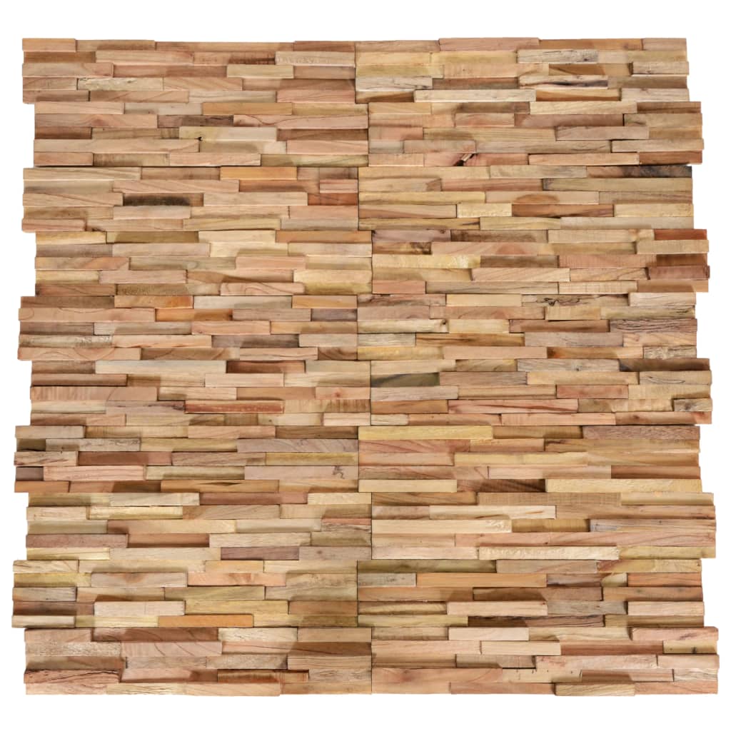 Berkfield 3D Wall Cladding Panels 10 pcs 1.08 m�__ Solid Teak Wood