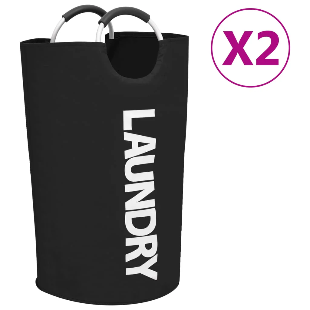 Berkfield Laundry Sorter 2 pcs Black