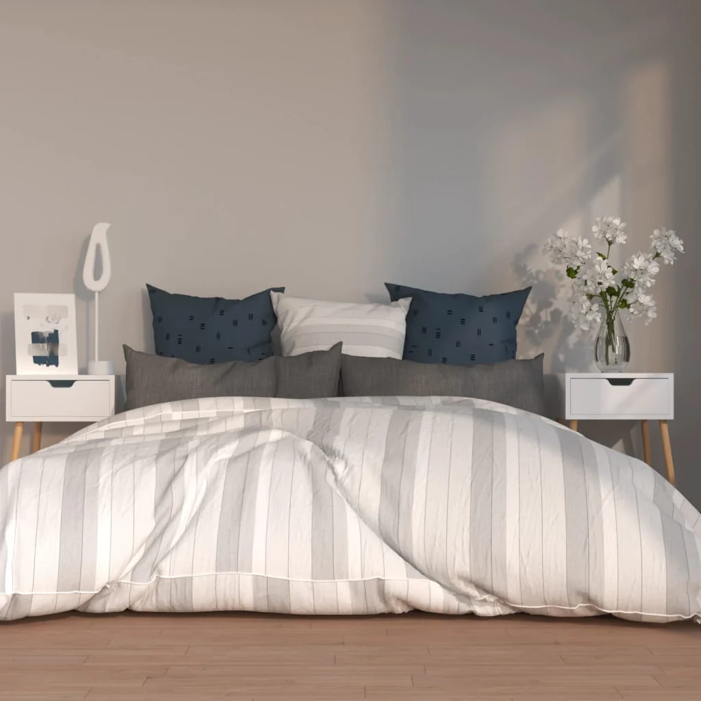 Berkfield Bedside Cabinets 2 pcs High Gloss White 40x40x56 cm Engineered Wood