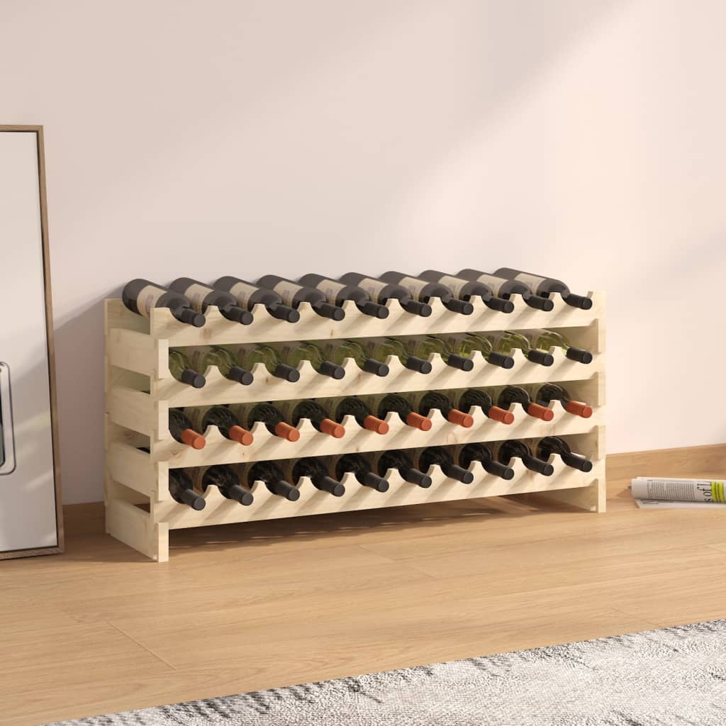 Berkfield Wine Rack 101x29x46 cm Solid Wood Pine