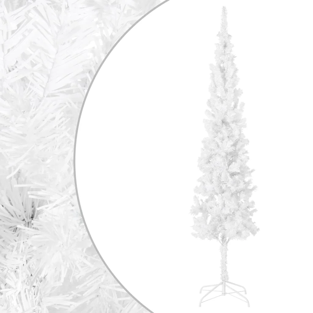 Berkfield Slim Christmas Tree White 210 cm
