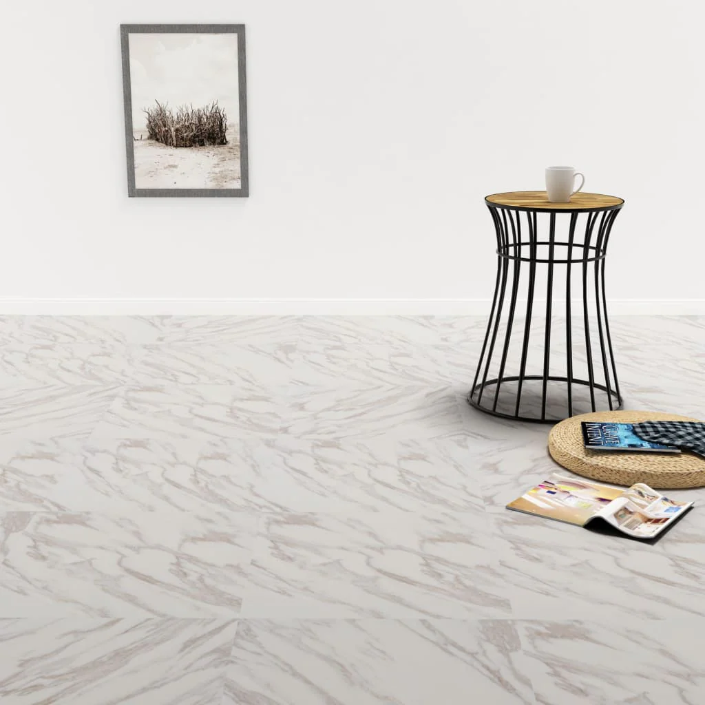 Berkfield Self-adhesive Flooring Planks 20 pcs PVC 1.86 m�__ White Marble