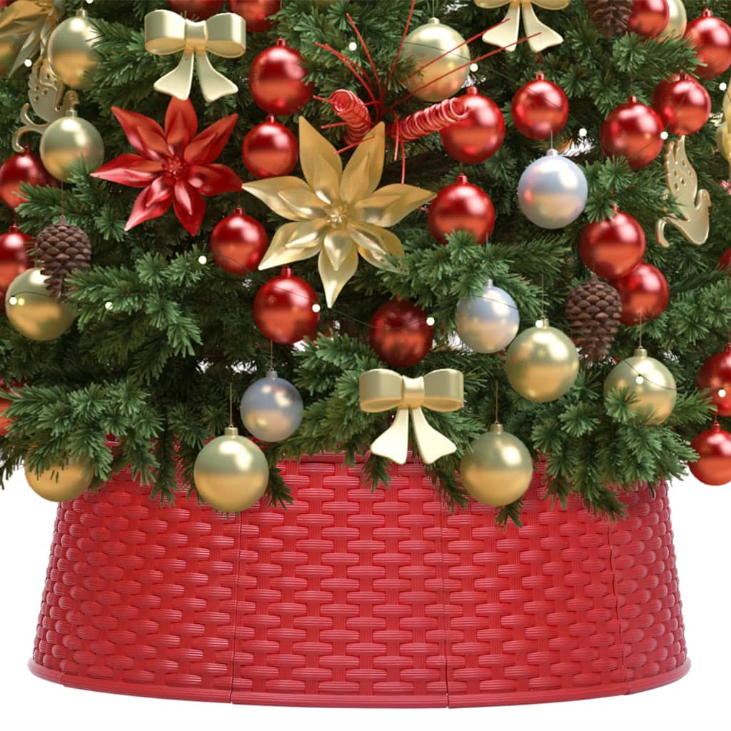 Berkfield Christmas Tree Skirt Red �_�”�_65x19.5 cm