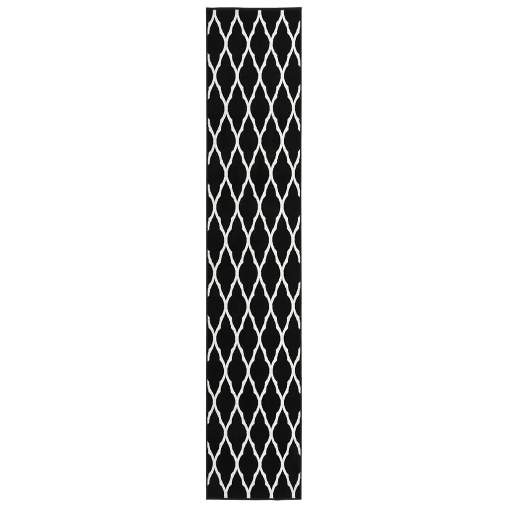 Berkfield Runner Rug BCF Black and White 60x350 cm