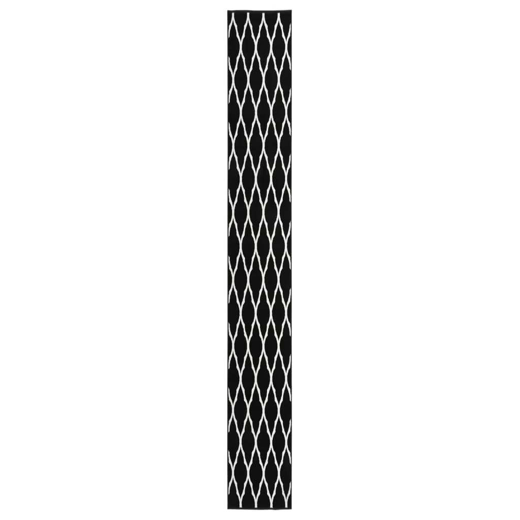 Berkfield Runner Rug BCF Black and White 60x500 cm
