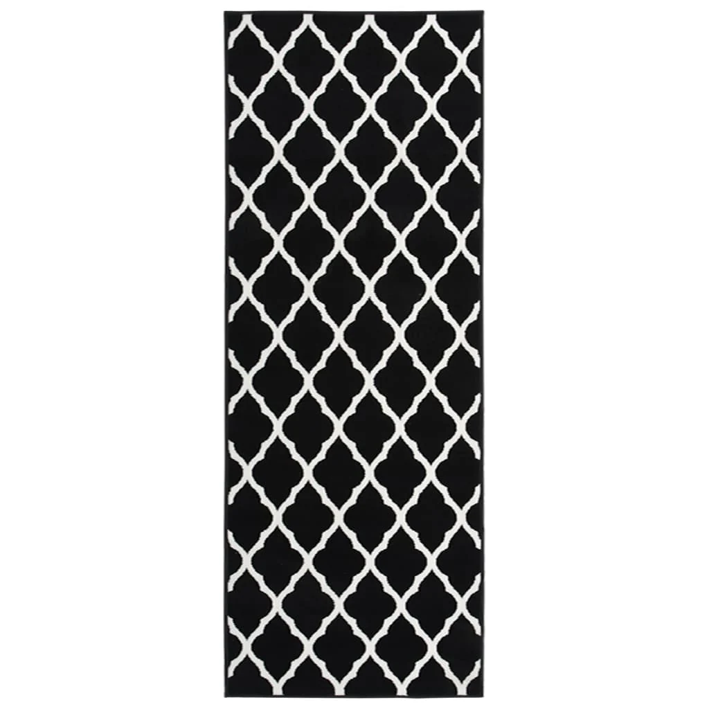 Berkfield Runner Rug BCF Black and White 80x200 cm