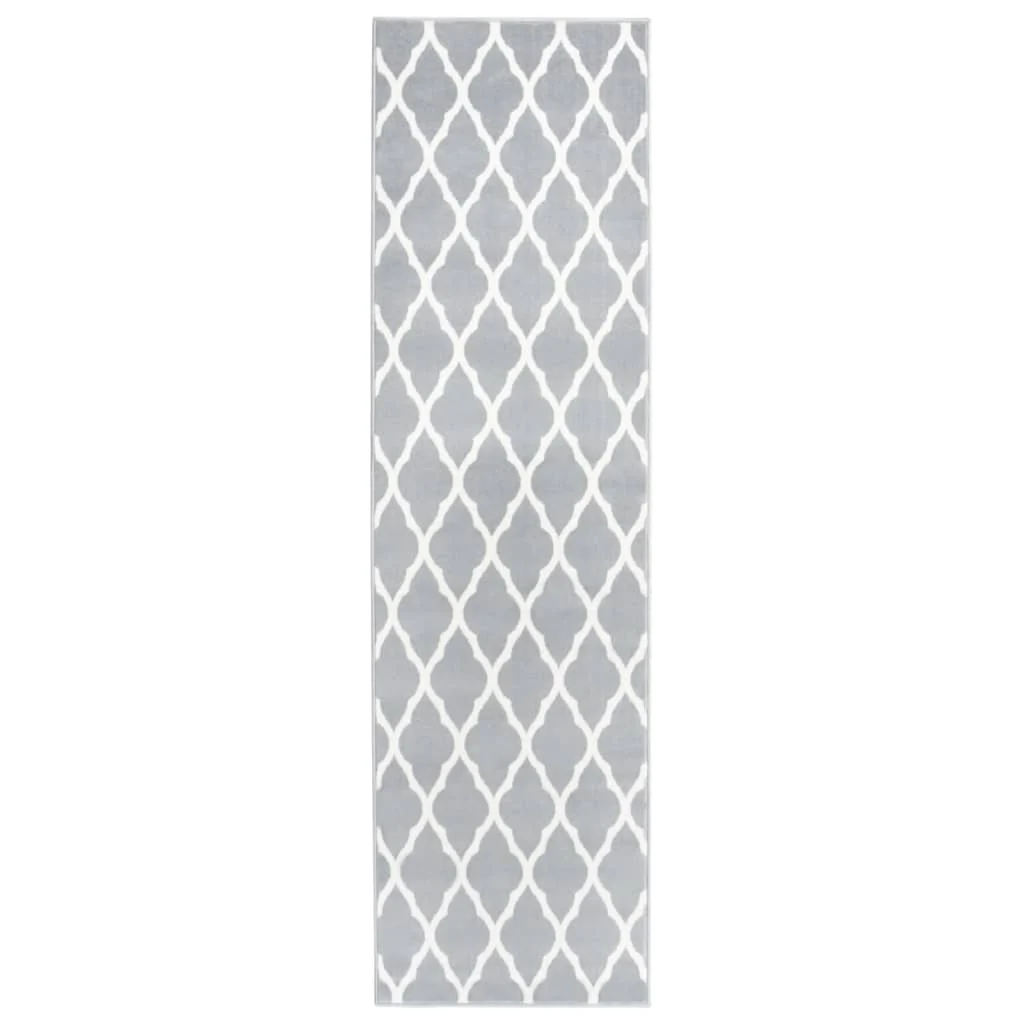 Berkfield Runner Rug BCF Grey and White 60x200 cm