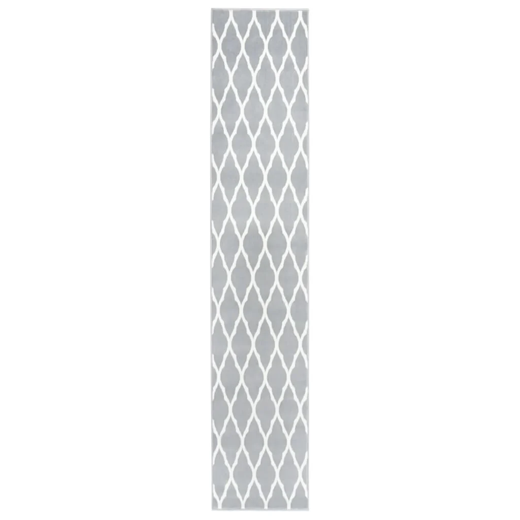 Berkfield Runner Rug BCF Grey and White 80x450 cm