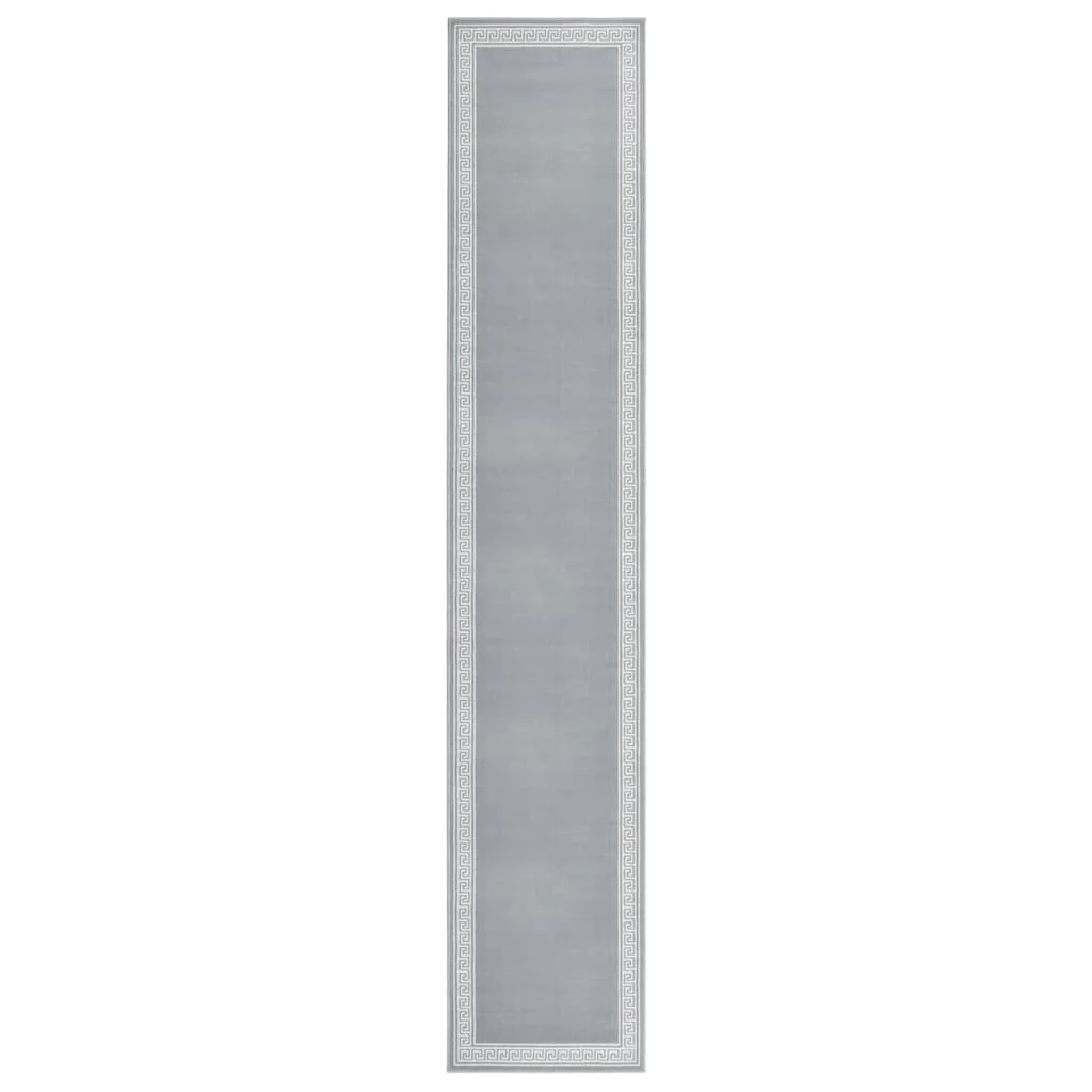 Berkfield Runner Rug BCF Grey with Motif 80x450 cm