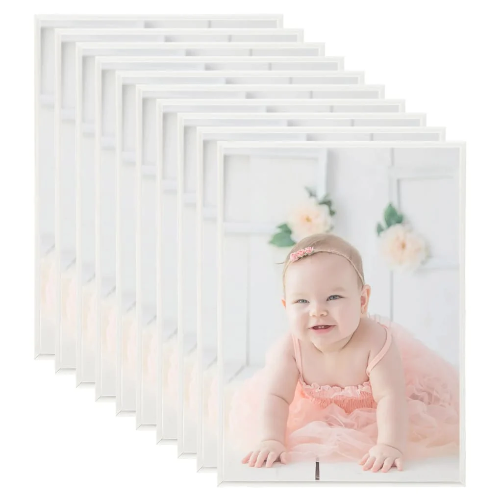 Berkfield Photo Frames Collage 10pcs for Wall or Table Silver 18x24cm MDF