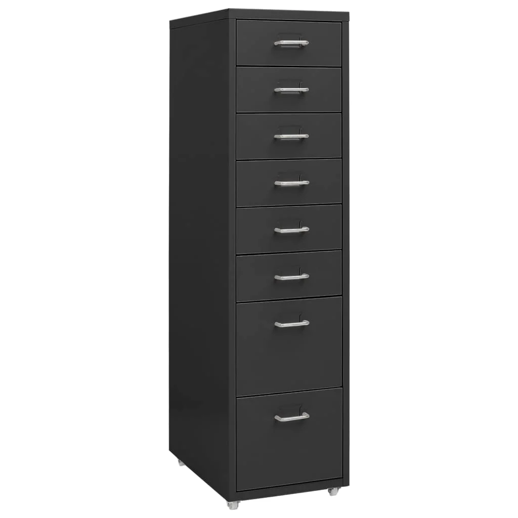 Berkfield Mobile File Cabinet Anthracite 28x41x109 cm Metal
