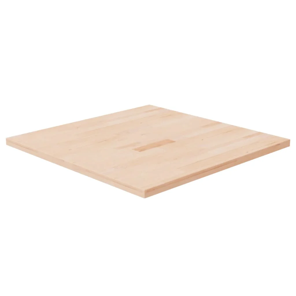 Berkfield Square Table Top 70x70x2.5 cm Untreated Solid Wood Oak