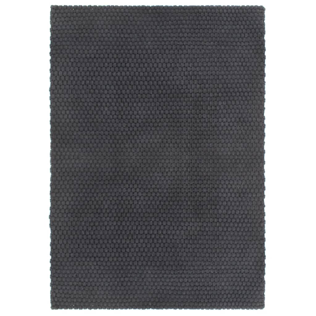 Berkfield Rug Rectangular Anthracite 120x180 cm Cotton
