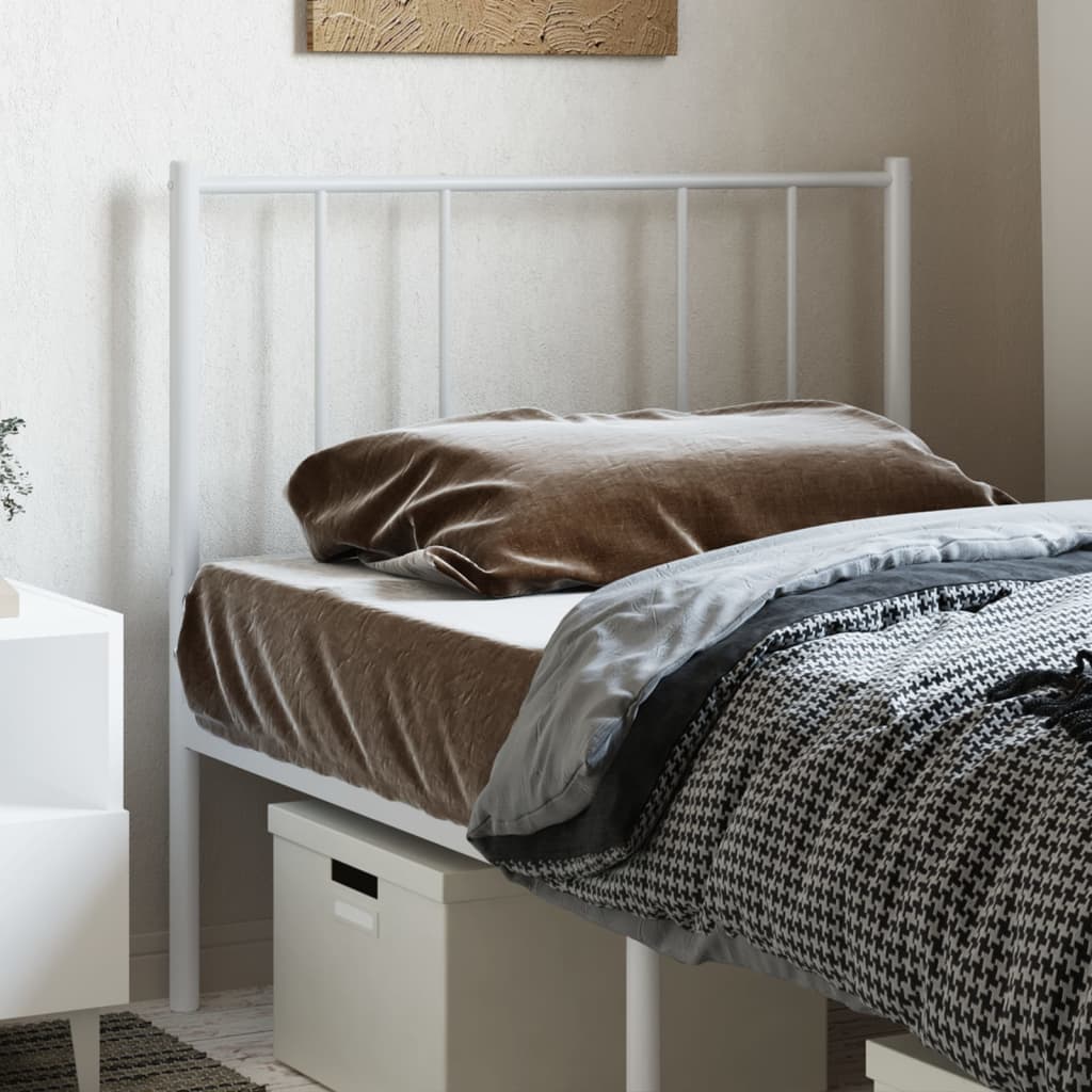 Berkfield Metal Headboard White 107 cm