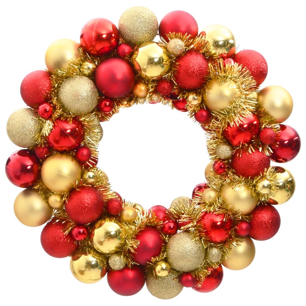 Berkfield Christmas Wreath Red and Gold 45 cm Polystyrene