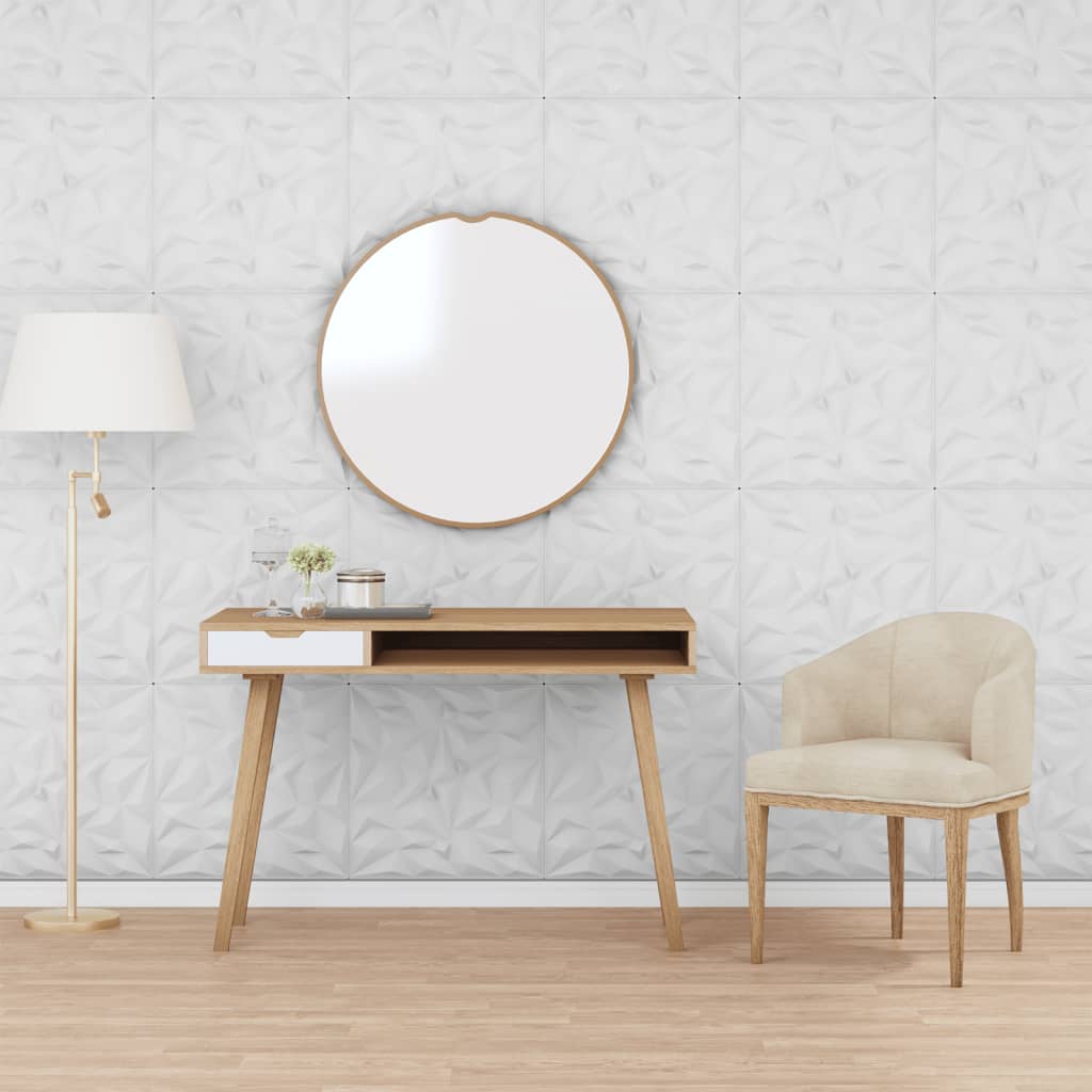 Berkfield Wall Panels 12 pcs White 50x50 cm EPS 3 m�__ Amethyst