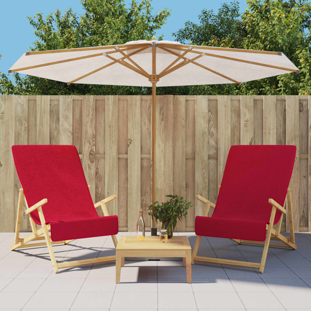Berkfield Beach Towels 2 pcs Burgundy 60x135 cm Fabric 400 GSM