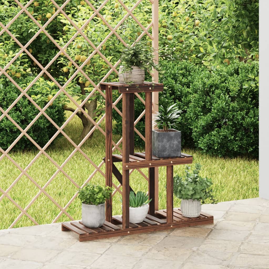 Berkfield Flower Stand 81x25x75.5 cm Solid Wood Fir