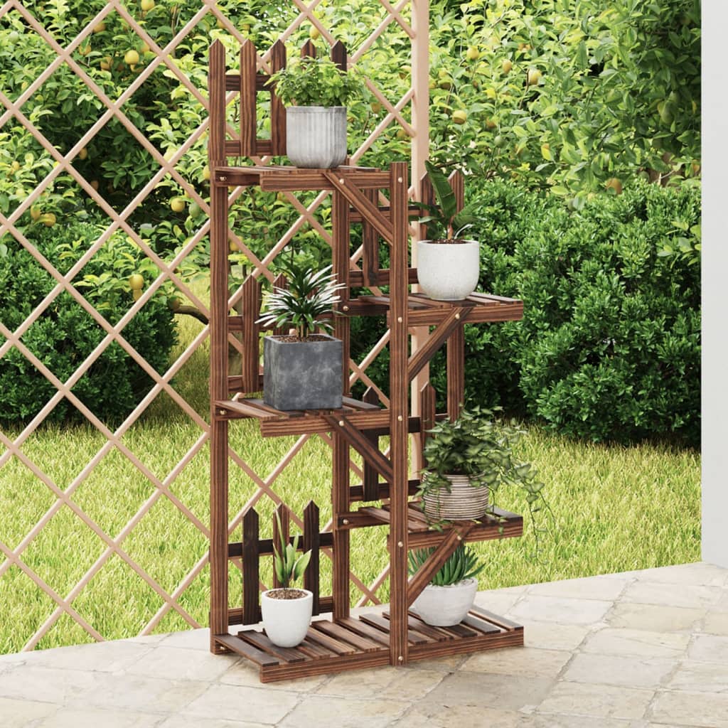 Berkfield Flower Stand 60x25x130 cm Solid Wood Fir